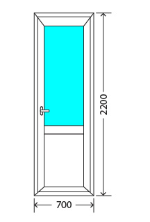 Балконный блок: дверь - Exprof XS-358 Железнодорожный