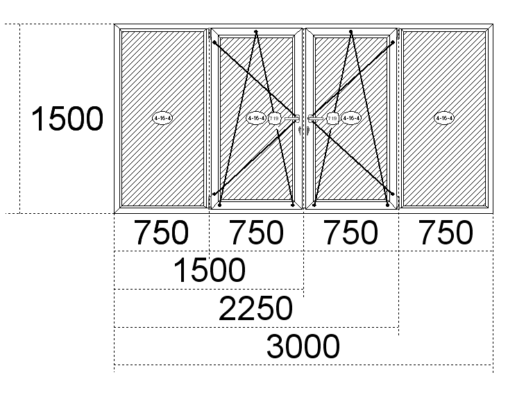 Стандартные окна ПВХ: размеры - высота и ширина Железнодорожный